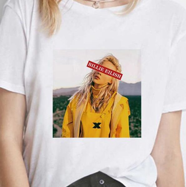 designer womens tshirts summer short sleeve crew neck billie printed fashion ladies cloting loose casual female tees, White
designer womens tshirts summer short sleeve crew neck billie printed fashion ladies cloting loose casual female tees, White