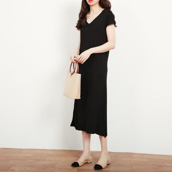 корейский стиль модальных платья ная да qun щелевой сыпучей повседневная средней длиной платье длинной версия простой футболка рубашка, Black;gray
корейский стиль модальных платья ная да qun щелевой сыпучей повседневная средней длиной платье длинной версия простой футболка рубашка, Black;gray