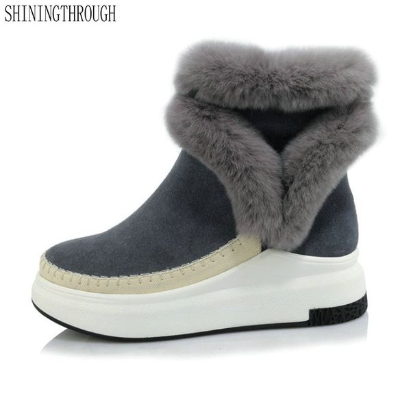 2019 genuine leather women snow boots winter warm women ankle boots flat platform femal shoes black gray big size 33-43 t200111
2019 genuine leather women snow boots winter warm women ankle boots flat platform femal shoes black gray big size 33-43 t200111