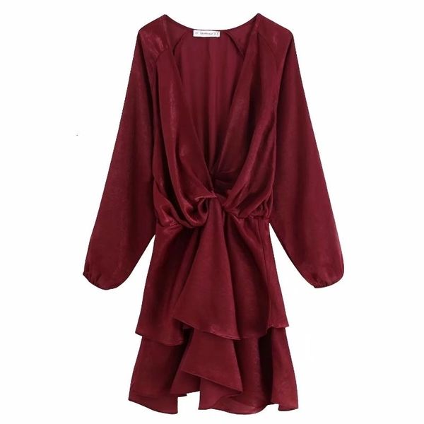 women 2019 elegant cross v neck knotted casual a line dress female long sleeve cascading ruffles vestidos autumn dresses ds2795, Black;gray
women 2019 elegant cross v neck knotted casual a line dress female long sleeve cascading ruffles vestidos autumn dresses ds2795, Black;gray
