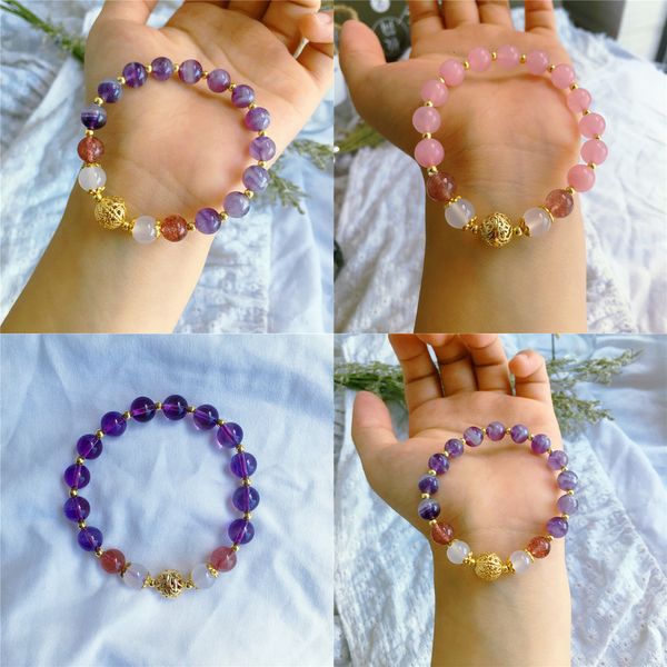 14 natural dream amethyst bracelet collocation k gold accessories hand string woman gift beaded bracelets wholesale bracelets mix color, Black
14 natural dream amethyst bracelet collocation k gold accessories hand string woman gift beaded bracelets wholesale bracelets mix color, Black