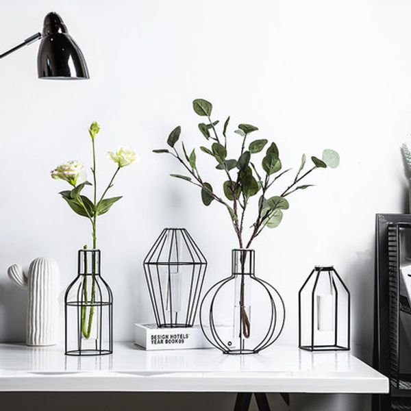 simple nordic geometric glass hydroponic transparent wrought iron flower vase home living room fake flower decoration ornaments
simple nordic geometric glass hydroponic transparent wrought iron flower vase home living room fake flower decoration ornaments