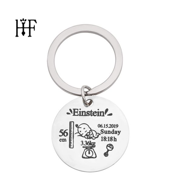 round baby keychain personalized name date of birth weight time height for newborn commemorate exclusive key ring charm gift, Silver
round baby keychain personalized name date of birth weight time height for newborn commemorate exclusive key ring charm gift, Silver