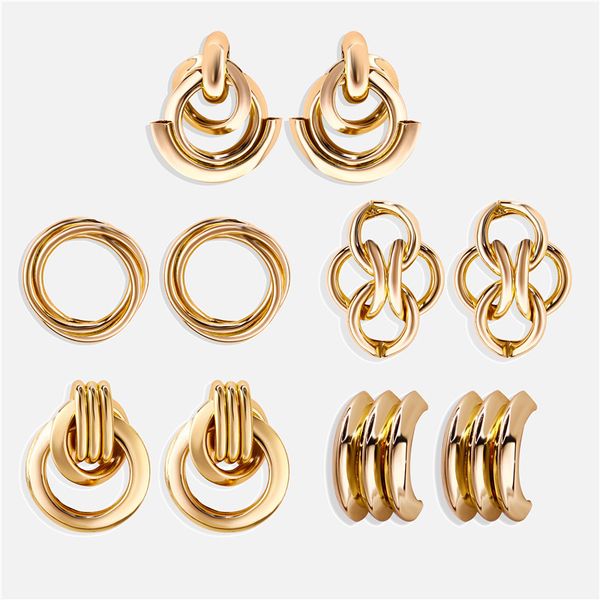 17mile fashion korean multiple round gold metal hoop earrings for women girl geometric round wedding party jewelry accessories, Golden;silver
17mile fashion korean multiple round gold metal hoop earrings for women girl geometric round wedding party jewelry accessories, Golden;silver