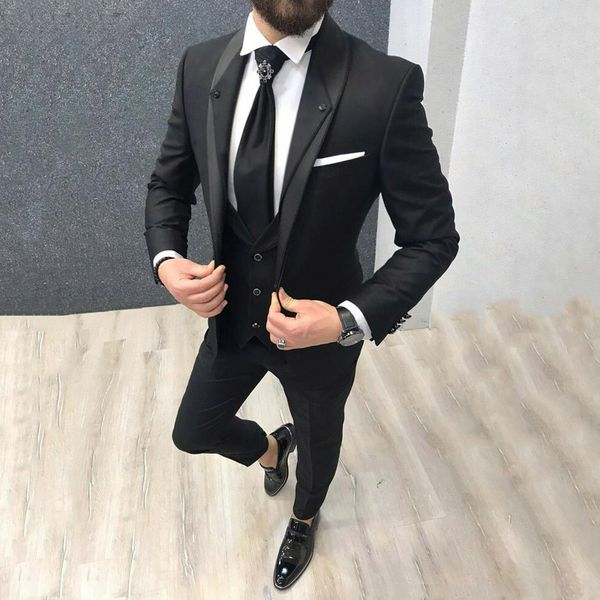 latest designs black men suits for wedding suits grey shawl lapel one button groom tuxedos terno masculino slim fit costume homme 3 pieces, Black;gray
latest designs black men suits for wedding suits grey shawl lapel one button groom tuxedos terno masculino slim fit costume homme 3 pieces, Black;gray