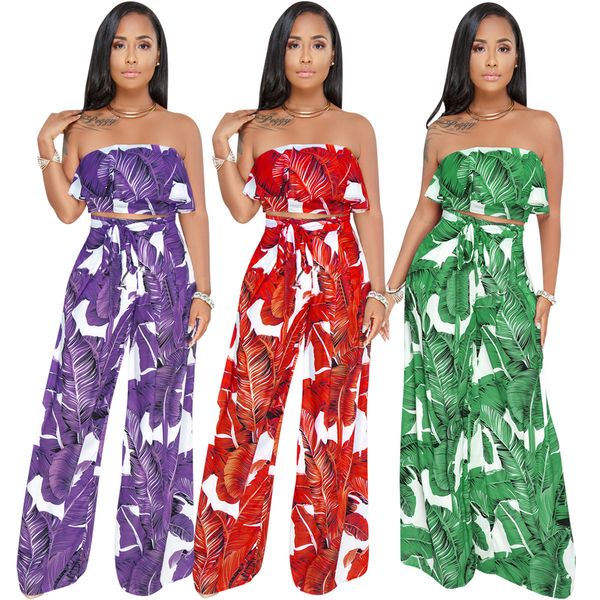 european and american wrapped chest waist flounced wide leg pants two-piece suit sale, White
european and american wrapped chest waist flounced wide leg pants two-piece suit sale, White