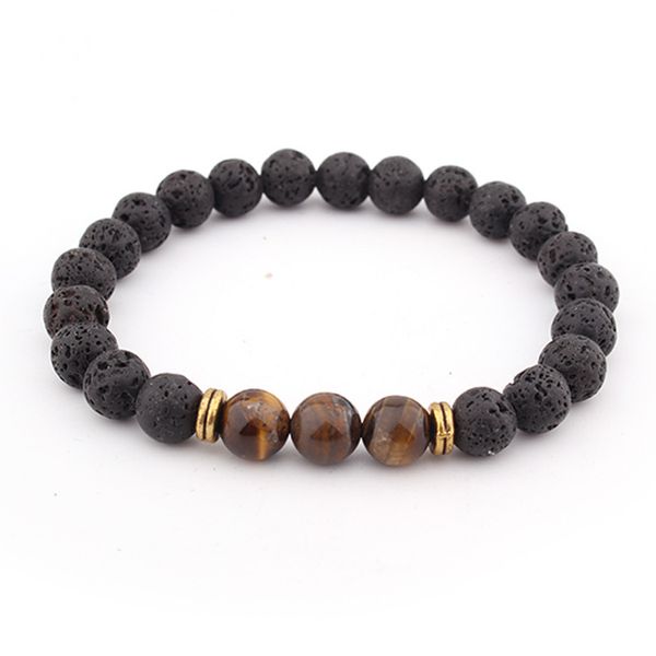 fashion volcanic stone tiger eye bracelet 8mm energy women's yoga beads gold bangle chakra elastic bracelets jewelry gifts dhl h539f, Black
fashion volcanic stone tiger eye bracelet 8mm energy women's yoga beads gold bangle chakra elastic bracelets jewelry gifts dhl h539f, Black