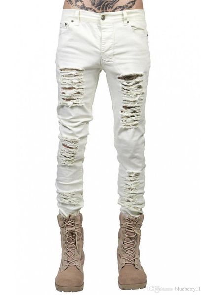 fashion men's jeans ripped jeans for men skinny distressed slim designer biker hip hop swag black/white slim pants size 28-38, Blue
fashion men's jeans ripped jeans for men skinny distressed slim designer biker hip hop swag black/white slim pants size 28-38, Blue