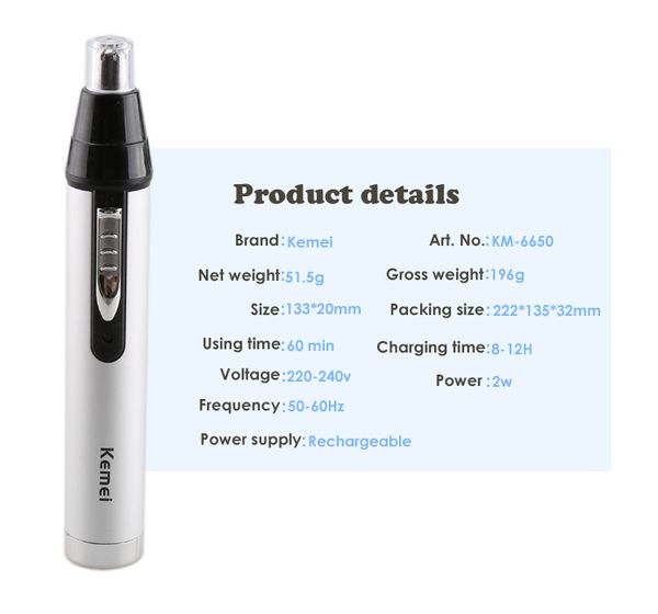 afeitadora t143 kemei 4 in 1 electric nose trimmer rechargeable men's ear nose hair cutter women face care beard shaver for nose & ear
afeitadora t143 kemei 4 in 1 electric nose trimmer rechargeable men's ear nose hair cutter women face care beard shaver for nose & ear