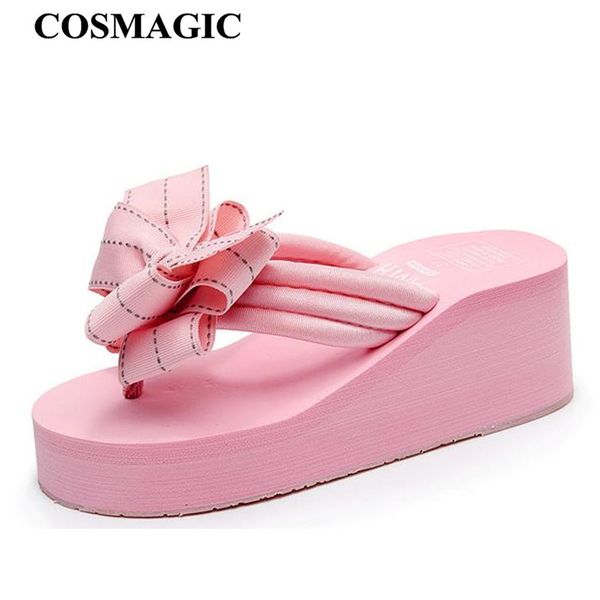 cosmagic fashion bowtie flip flops wedge slipper 2019 new women summer casual beach platform handmade high heel slide, Black
cosmagic fashion bowtie flip flops wedge slipper 2019 new women summer casual beach platform handmade high heel slide, Black
