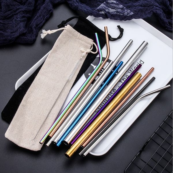 Colorful Stainless Steel Straws Straight and Bent Drinking Straws Eco Friendly Bar Drinking Tools Reusable Metial Drinking Straws
Colorful Stainless Steel Straws Straight and Bent Drinking Straws Eco Friendly Bar Drinking Tools Reusable Metial Drinking Straws