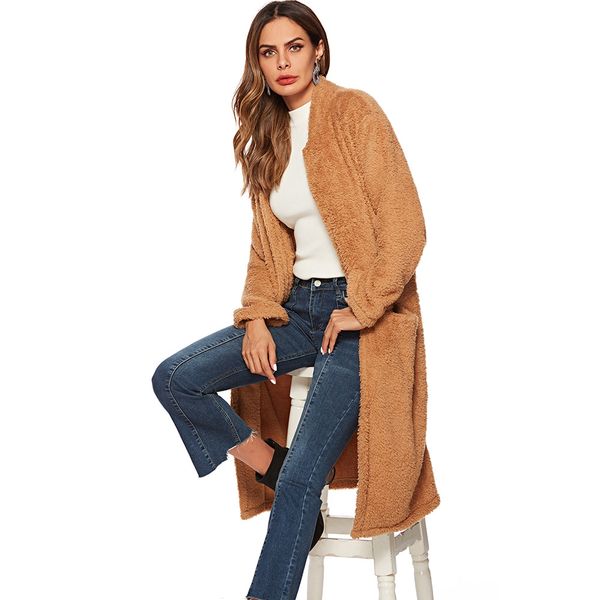 new fashion oversize winter warm thick jacket 2019 female's long faux fur long coats fleece cardigan plush teddy bear overcoat, Black
new fashion oversize winter warm thick jacket 2019 female's long faux fur long coats fleece cardigan plush teddy bear overcoat, Black