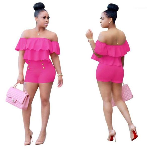 ladies clothing pleated ruffle sleeve womens 2pcs sets summer high waist shorts womens casual sets solid color, White
ladies clothing pleated ruffle sleeve womens 2pcs sets summer high waist shorts womens casual sets solid color, White