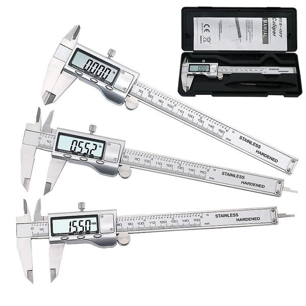digital caliper 150mm steel inch electronic lcd vernier caliper 0.01mm measuring & gauging tool black box qst639
digital caliper 150mm steel inch electronic lcd vernier caliper 0.01mm measuring & gauging tool black box qst639