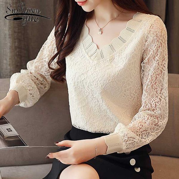 women's blouses & shirts 2021 fashion elegant casual women blouse solid lace long sleeve v-neck clothing autumn korean style 5958 50, White
women's blouses & shirts 2021 fashion elegant casual women blouse solid lace long sleeve v-neck clothing autumn korean style 5958 50, White