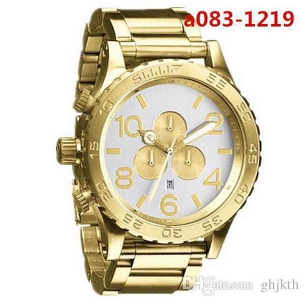 Freeshipping Quartz Mens Watches 51-30 a083-1219 High Quality Waterproof Chrono Luxury Wristwatches with Gold Stainless Steel Band a0831219
Freeshipping Quartz Mens Watches 51-30 a083-1219 High Quality Waterproof Chrono Luxury Wristwatches with Gold Stainless Steel Band a0831219