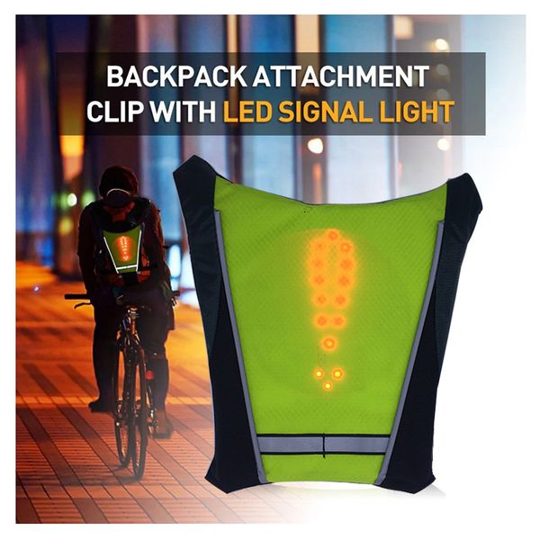 led running safety vest turn signal bike backpack widget with direction indicator cycling safety light running vest women men, Black;blue
led running safety vest turn signal bike backpack widget with direction indicator cycling safety light running vest women men, Black;blue