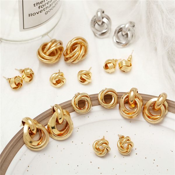 new fashion stud earrings for women gold/silver color hollow round ball geometric earrings for party wedding gift punk jewelry mix hz, Golden;silver
new fashion stud earrings for women gold/silver color hollow round ball geometric earrings for party wedding gift punk jewelry mix hz, Golden;silver