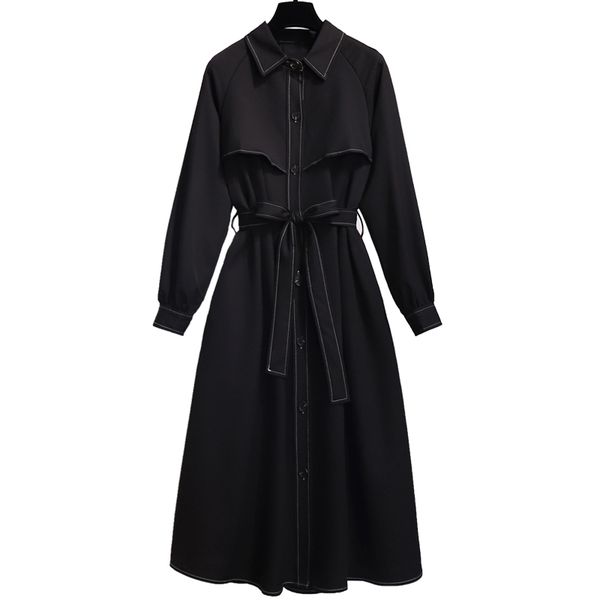 women's trench coats woemn hepburn black autumn wnd winter coat temperament french belt waist long female windbreaker \trench, Tan;black
women's trench coats woemn hepburn black autumn wnd winter coat temperament french belt waist long female windbreaker \trench, Tan;black
