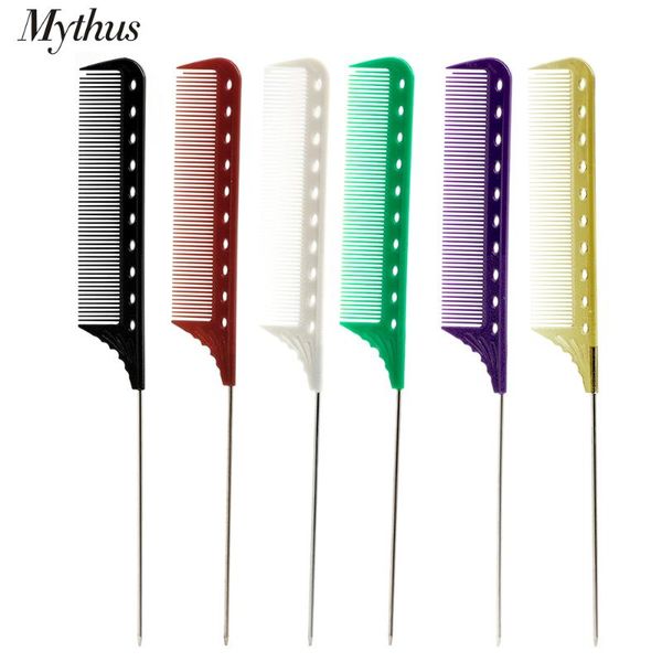 pro 1pc stainless steel hair tail comb in resin plastic barber hair styling comb for hairdressing 6 colors available combs, Silver
pro 1pc stainless steel hair tail comb in resin plastic barber hair styling comb for hairdressing 6 colors available combs, Silver