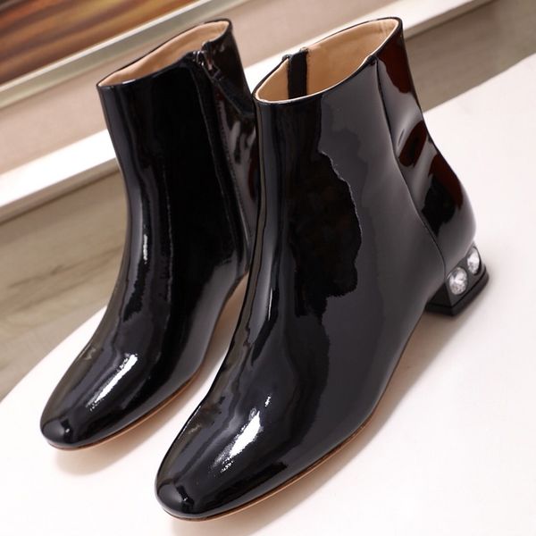 black square heels shoes new handmade genuine leather female boots round toe zipper ankle women boots
black square heels shoes new handmade genuine leather female boots round toe zipper ankle women boots
