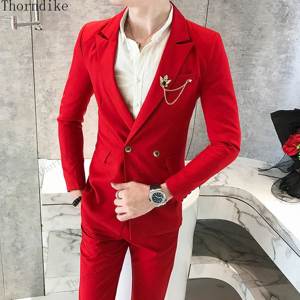 thorndike 2020 new arrive male peaked lapel white black red prom dress suits stage singer costume homme mens suits with pants
thorndike 2020 new arrive male peaked lapel white black red prom dress suits stage singer costume homme mens suits with pants