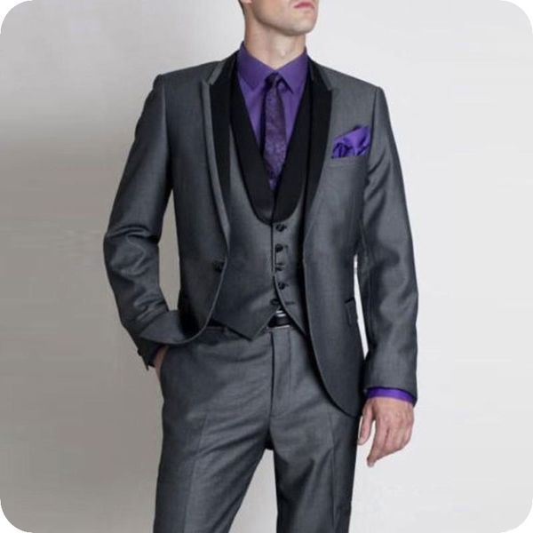 fashion grey men suits groom wedding tuxedo black peaked lapel latest coat pant designs costume homme business male jacket man blazer 3piece, Black;gray
fashion grey men suits groom wedding tuxedo black peaked lapel latest coat pant designs costume homme business male jacket man blazer 3piece, Black;gray