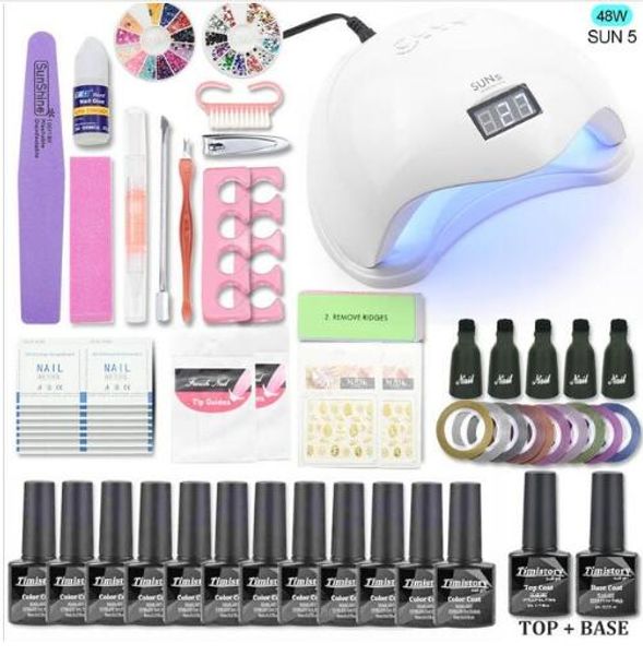 Nail Set 48W SUN5 UV LED Lamp Dryer With Nail Gel Polish Kit Soak Off Manicure Set Lasting Gel Nail Polish
Nail Set 48W SUN5 UV LED Lamp Dryer With Nail Gel Polish Kit Soak Off Manicure Set Lasting Gel Nail Polish