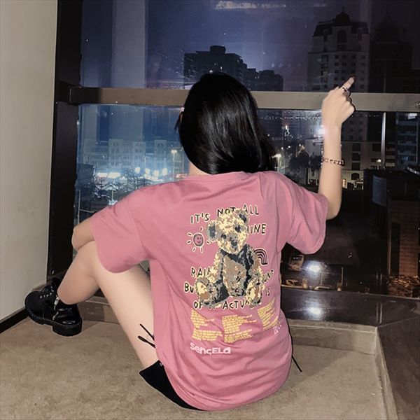 2020 short-sleeved women's black loose slim cartoon bear printed women 2020 short-sleeved women's black loose slim cartoon bear t, White
2020 short-sleeved women's black loose slim cartoon bear printed women 2020 short-sleeved women's black loose slim cartoon bear t, White