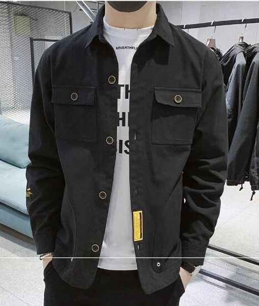 2019 spring autumn new men's clothing jacket handsome outerwear coat tooling denim jacket men jackets clothes, Black;brown
2019 spring autumn new men's clothing jacket handsome outerwear coat tooling denim jacket men jackets clothes, Black;brown