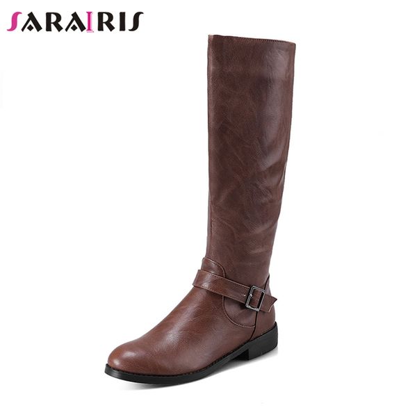sarairis new solid wide low heels 3cm zip belt buckle shoes woman casual winter mid calf boots large size 34-43, Black
sarairis new solid wide low heels 3cm zip belt buckle shoes woman casual winter mid calf boots large size 34-43, Black