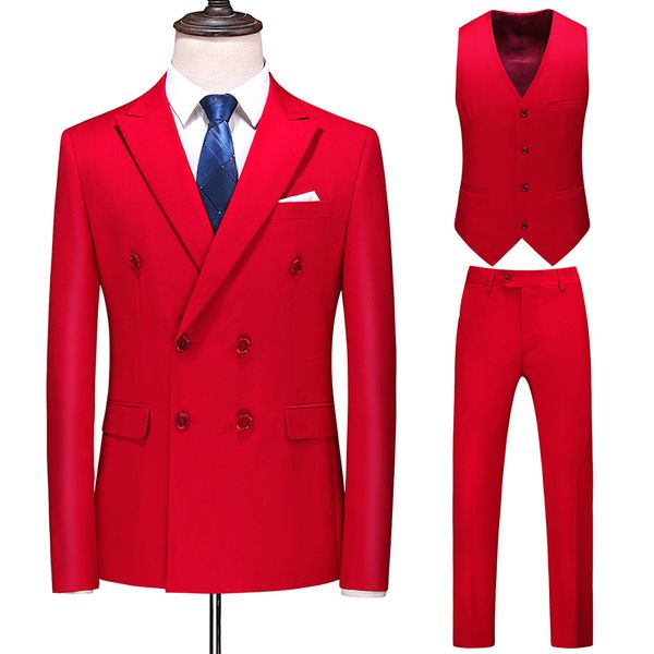 men's suits fashion solid color double-breasted slim suit blazert + suit pants men's business casual groom wedding dress, White;black
men's suits fashion solid color double-breasted slim suit blazert + suit pants men's business casual groom wedding dress, White;black
