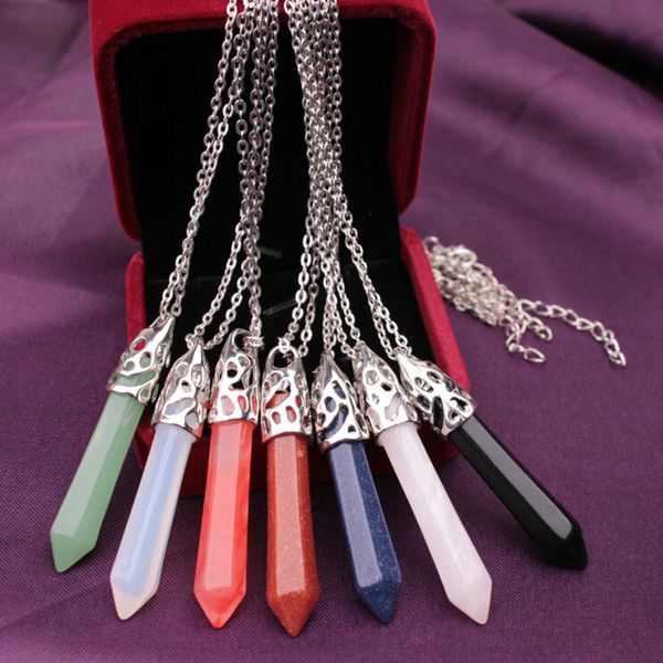 fashion jewelry pendant necklaces crystal quartz hexagonal prism natural stone necklaces for women girl lady gift silver link chain necklace
fashion jewelry pendant necklaces crystal quartz hexagonal prism natural stone necklaces for women girl lady gift silver link chain necklace