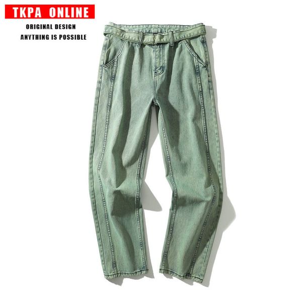 tkpa original european and american hip hop trend mint green japanese daddy wide leg jeans loose ribbon pants unisex, Blue
tkpa original european and american hip hop trend mint green japanese daddy wide leg jeans loose ribbon pants unisex, Blue
