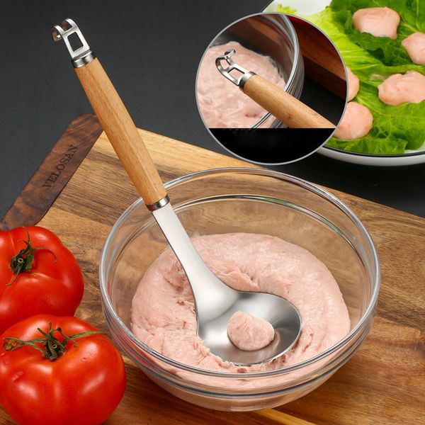 stainless steel meat ball making spoon meat ball maker with non-stick wood handle kitchen tools
stainless steel meat ball making spoon meat ball maker with non-stick wood handle kitchen tools