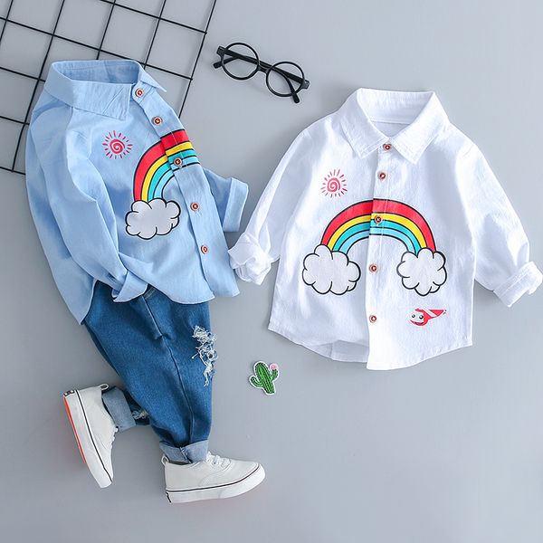 children clothing sets autumn baby girl boy clothes suits rainbow shirt holes jeans infant casual kid clothes suits, White
children clothing sets autumn baby girl boy clothes suits rainbow shirt holes jeans infant casual kid clothes suits, White