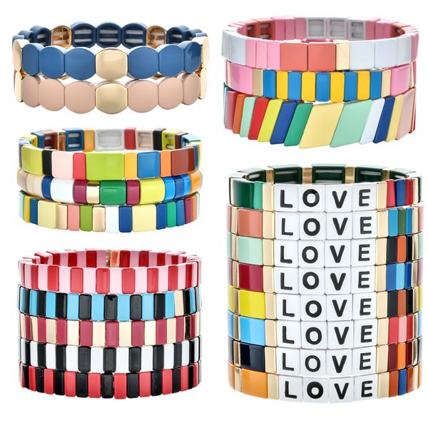fashion multicolor enamel colour elasticity bracelets colorful fashion bangles for men stacking alloy tile bracelet pulsera, Golden;silver
fashion multicolor enamel colour elasticity bracelets colorful fashion bangles for men stacking alloy tile bracelet pulsera, Golden;silver
