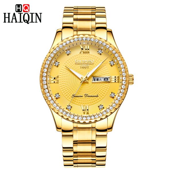 haiqin new men watch business quartz diamond trim male wristwatch waterproof sport date 8503, Slivery;brown
haiqin new men watch business quartz diamond trim male wristwatch waterproof sport date 8503, Slivery;brown