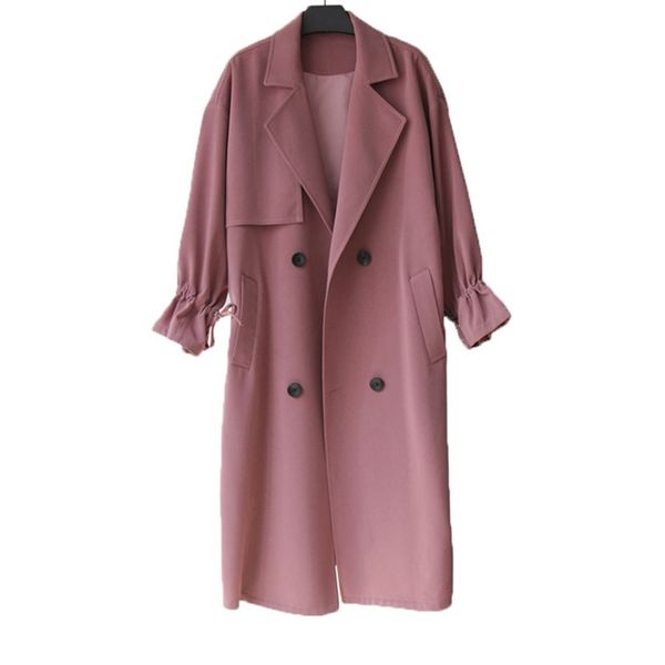 2020 spring autumn khaki female trench coat mid-length long knees korean loose thin section windproof chic female, Tan;black
2020 spring autumn khaki female trench coat mid-length long knees korean loose thin section windproof chic female, Tan;black