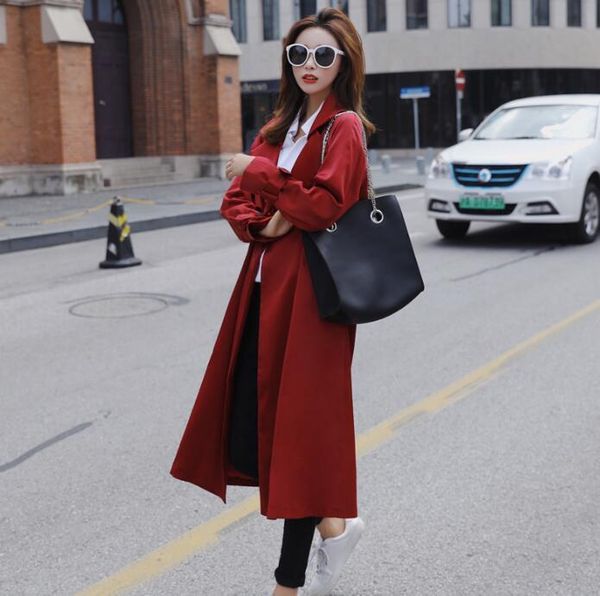 2020 new long trench women spring autumn winter trenches fashion casual coat overcoats windbreaker outwear khaki red trenchcoat, Tan;black
2020 new long trench women spring autumn winter trenches fashion casual coat overcoats windbreaker outwear khaki red trenchcoat, Tan;black