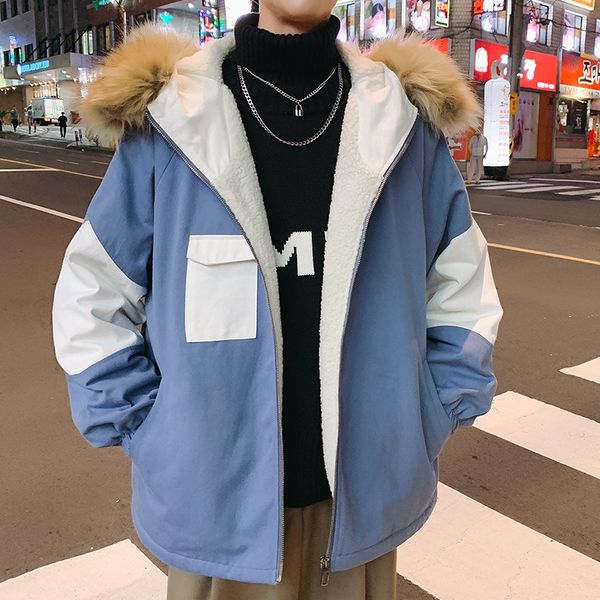 winter jacket men warm thick parka men fashion cross color casual fur collar hooded coat man loose cotton jacket male clothes, Black
winter jacket men warm thick parka men fashion cross color casual fur collar hooded coat man loose cotton jacket male clothes, Black