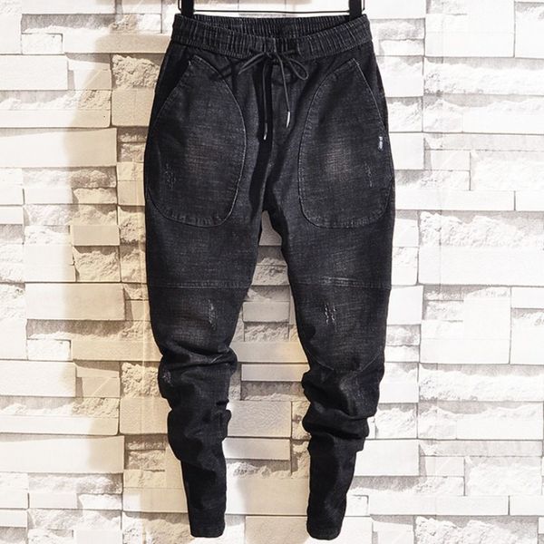 весна мужские упругие талии джинсы шаровары мужской joggers брюки повседневный hip hop джинсовой длинные брюки streetwear голеностопного пла, Blue
весна мужские упругие талии джинсы шаровары мужской joggers брюки повседневный hip hop джинсовой длинные брюки streetwear голеностопного пла, Blue