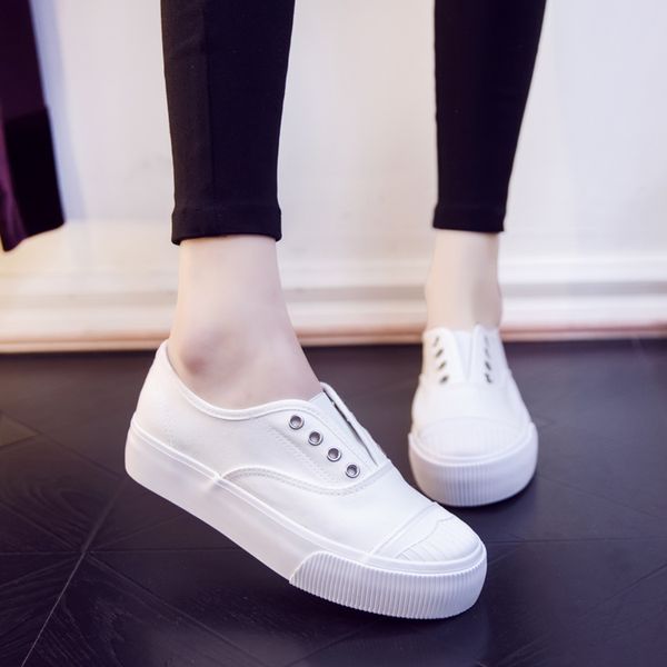 2020 new canvas shoes women's multi-color wild thick bottom one pedal lazy shoes students flat casual white, Black
2020 new canvas shoes women's multi-color wild thick bottom one pedal lazy shoes students flat casual white, Black