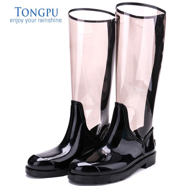 tongpu new design women's transparent eco-pvc back zipper knee-high rain boots 154-551, Black
tongpu new design women's transparent eco-pvc back zipper knee-high rain boots 154-551, Black