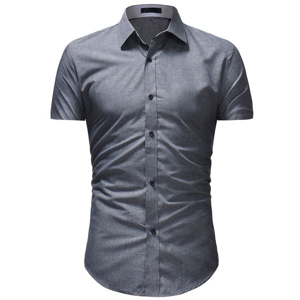 vogue men's solid casual business button shirt turn-down collar short sleeve hawaiian shirt regular blouses, White;black
vogue men's solid casual business button shirt turn-down collar short sleeve hawaiian shirt regular blouses, White;black