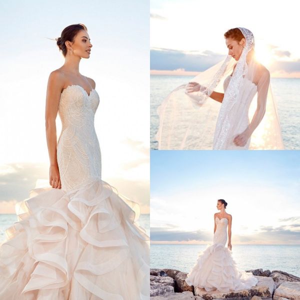 eddy k 2019 wedding dresses sweetheart tiered skirts full lace mermaid bridal gowns sweep train wedding dress vestidos de noiva, White
eddy k 2019 wedding dresses sweetheart tiered skirts full lace mermaid bridal gowns sweep train wedding dress vestidos de noiva, White