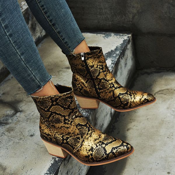 transborder manufacturers of european and american snakeprint womens boots, Black
transborder manufacturers of european and american snakeprint womens boots, Black