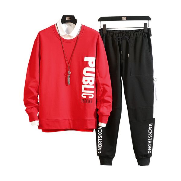 zhijing lettere printe cotton men hoodie suit 2020 spring sweater korean sports youth o-neck long sleeve two-piece men tracksuit, Gray
zhijing lettere printe cotton men hoodie suit 2020 spring sweater korean sports youth o-neck long sleeve two-piece men tracksuit, Gray