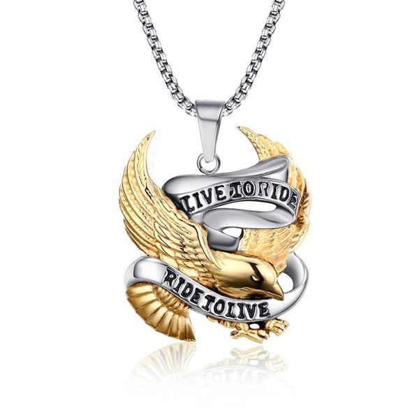relodi personality retro pendant punk rock tide man jewelry eagle titanium steel necklace sp3027, Silver
relodi personality retro pendant punk rock tide man jewelry eagle titanium steel necklace sp3027, Silver
