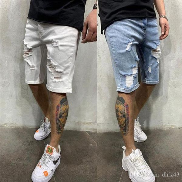 mens light washed denim shorts summer designer knee length holes street style jeans males fasion loose casual short, White;black
mens light washed denim shorts summer designer knee length holes street style jeans males fasion loose casual short, White;black